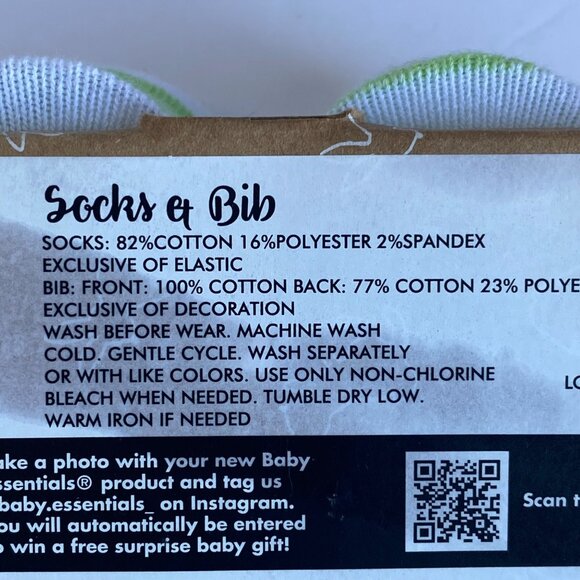 Baby Essentials My First Easter Bib & Sock Set A.D. Sutton NEW Bunny Rabbit - Picture 5 of 8